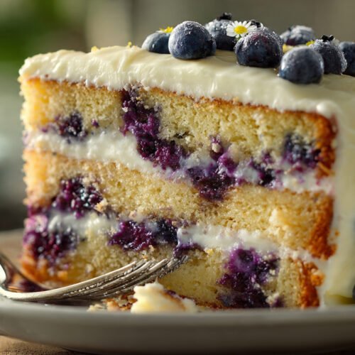 Blueberry Cake with Lemon Cream pinterest