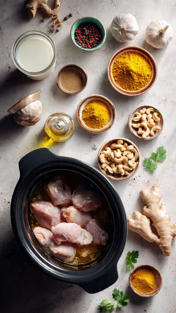 Crockpot Chicken Korma ingredients