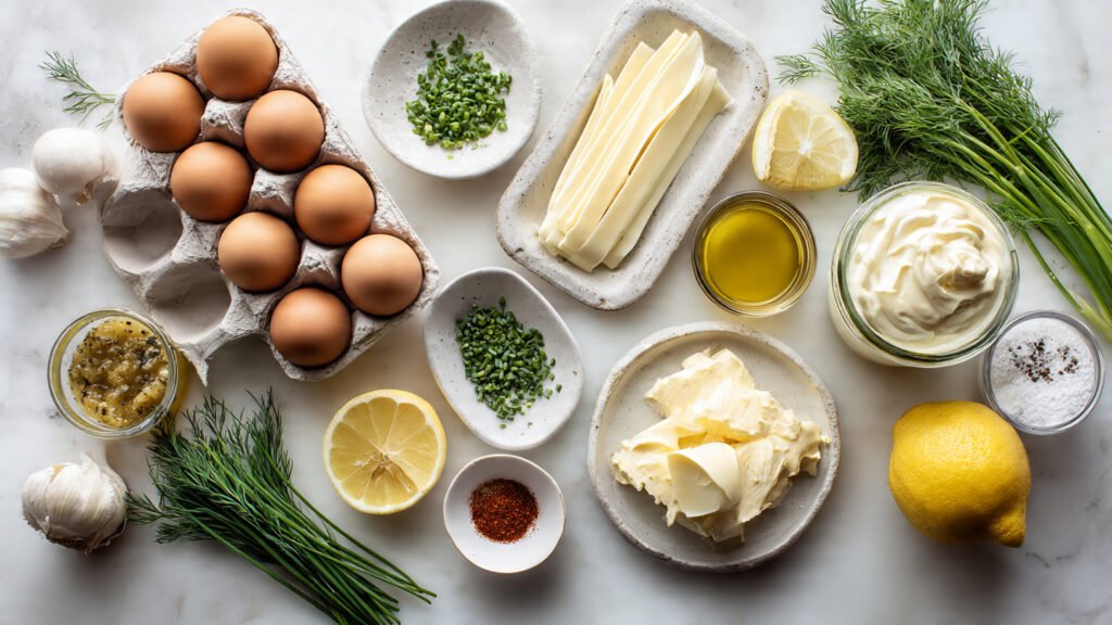 Bacon Deviled Eggs ingredients
