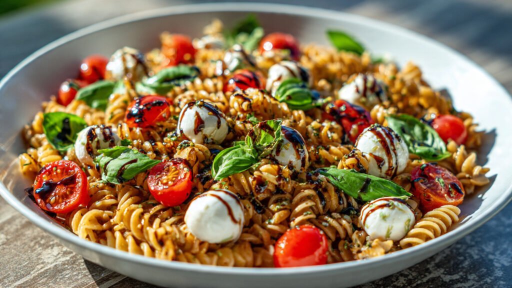 creamy Caprese Pasta Salad recipe