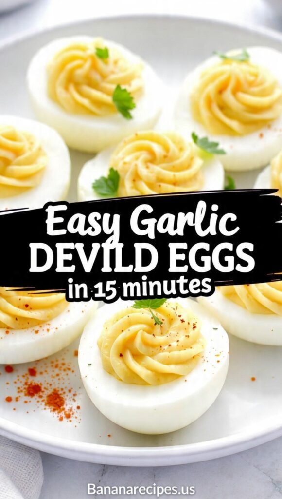 Easy Garlic Deviled Eggs