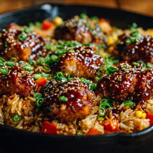 One-Pan Sticky Teriyaki Chicken Fried Rice