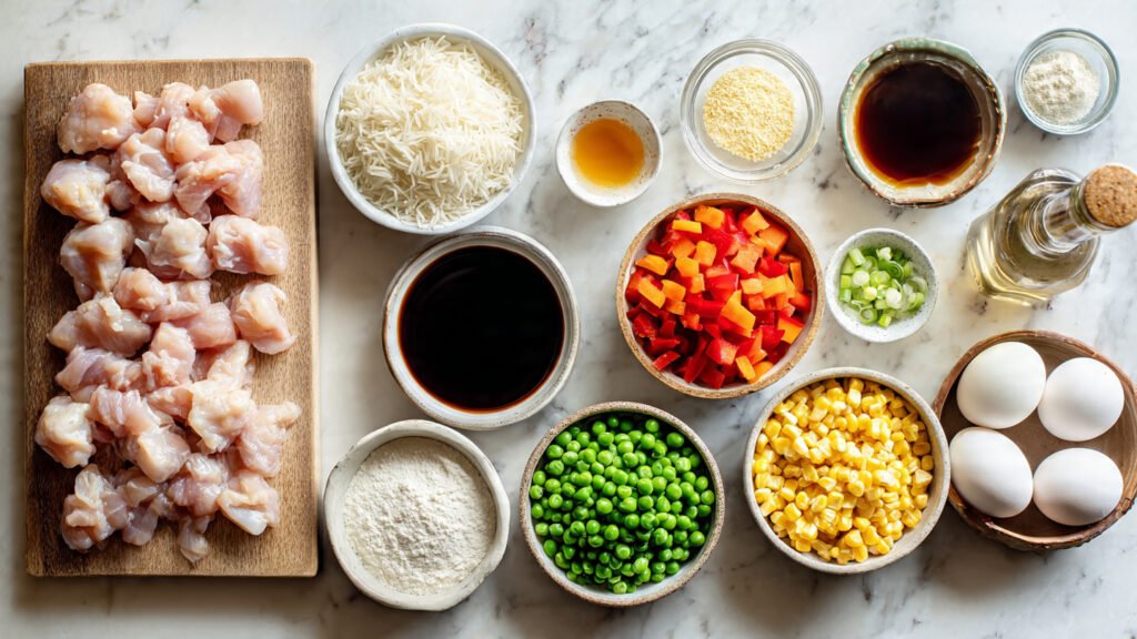 One-Pan Sticky Teriyaki Chicken Fried Rice Ingredients